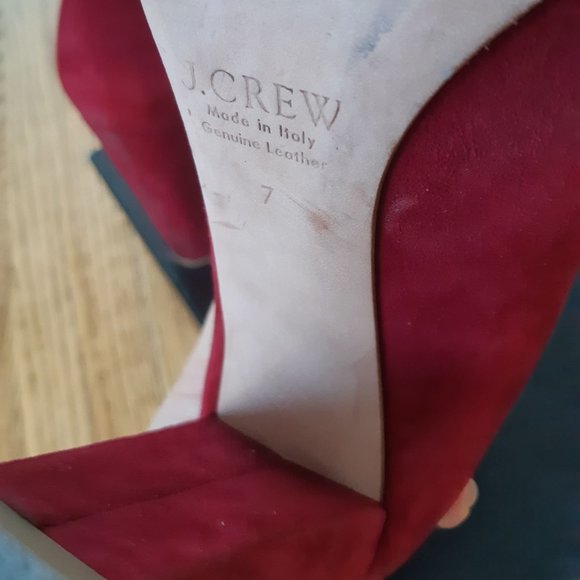 J Crew red suede pumps - Picture 6 of 13